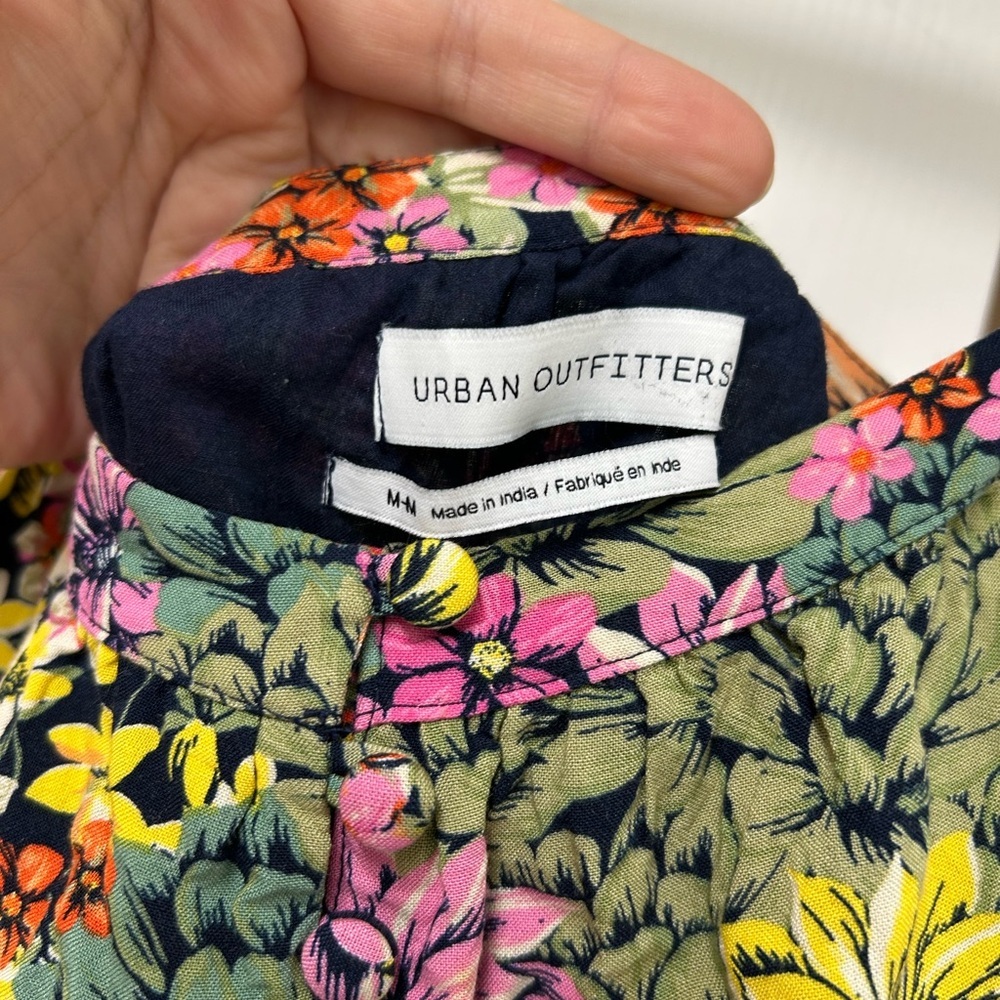 Urban Outfitters Honey Tiered Babydoll Mini Dress | Floral | Size M - Picture 10 of 13
